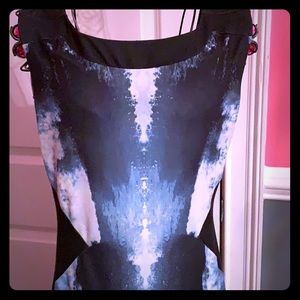 ZARA TRAFALUC mini / midi galaxy dress, open back